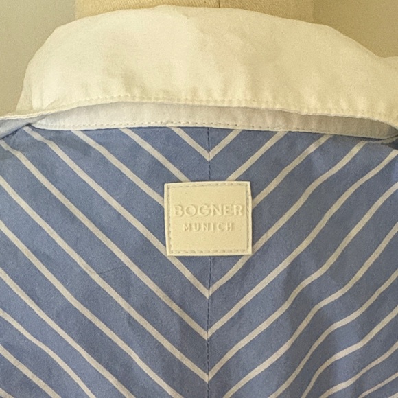 Bogner Blue and White Striped Shirt - Picture 5 of 5